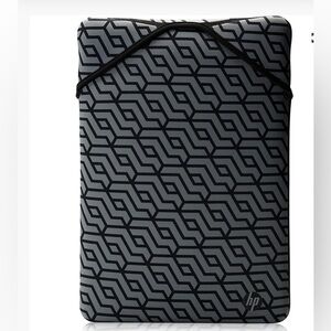 HP gray and black reversible laptop sleeve